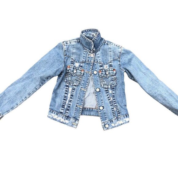 VINTAGE True Religion Jean Jacket JOEY Medium Blue - Picture 6 of 11